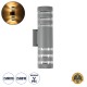 GloboStar® ORION 77885 Φωτιστικό Τοίχου - Απλίκα Αρχιτεκτονικού Φωτισμού Εσωτερικού/Εξωτερικού Χώρου Up & Down Δίφωτο 2 x GU10 AC220-240V Αδιάβροχο IP65 - Σώμα Αλουμινίου & Tempered Glass - Μ9 x Π15x Υ35.5cm - Ασημί - 5 Years Warranty GloboStar® ORION 77885 Φωτιστικό Τοίχου - Απλίκα Αρχιτεκτονικού Φωτισμού Εσωτερικού/Εξωτερικού Χώρου Up & Down Δίφωτο 2 x GU10 AC220-240V Αδιάβροχο IP65 - Σώμα Αλουμινίου & Tempered Glass - Μ9 x Π15x Υ35.5cm - Ασημί - 5 Years Warranty