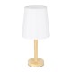 GloboStar® NAPHIE 01208 Κλασσικό Επιτραπέζιο Φωτιστικό Πορτατίφ Μονόφωτο 1 x E27 IP20 Μπεζ Ξύλο με Λευκό Ύφασμα - Μ21 x Π21 x Υ42cm GloboStar® NAPHIE 01208 Κλασικό Επιτραπέζιο Φωτιστικό Πορτατίφ Μονόφωτο 1 x E27 Ξύλινο με Λευκό Καπέλο Φ21 x Υ42cm