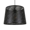 GloboStar® SPARKLE 00733 Μοντέρνο Κρεμαστό Φωτιστικό Καπέλο Μονόφωτο 1 x E27 IP20 Μαύρο Μέταλλο - Μ35 x Π35 x Υ26cm