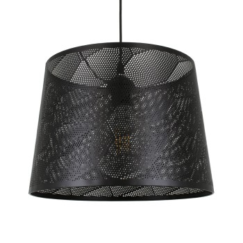 GLOBOSTAR® SPARKLE 00733 Μοντέρνο Κρεμαστό Φωτιστικό Οροφής με Ντουί 1 x E27 AC 220-240V IP20 - Μαύρο - Μ35 x Π35 x Υ26cm