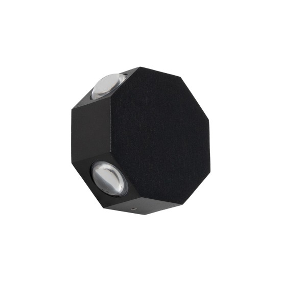 GLOBOSTAR® HIKARI 60687 Μοντέρνο Φωτιστικό Τοίχου - Απλίκα LED 8W 1000lm 30° AC 220-240V Αδιάβροχο IP65 Θερμό Λευκό 2700K - CREE XPE Chip & TÜV SÜD Driver - Μαύρο Ματ - Μ10 x Π4 x Υ10cm - 5 Χρόνια Εγγύηση