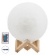 GloboStar® MOON 79620 Επιτραπέζιο Φωτιστικό Πορτατίφ LED 6W 360lm 360° DC 5V IP20 RGBW Dimmable Λευκό Πλαστικό με Μπεζ Ξύλο - Μ20 x Π20 x Υ25cm - 2 Xρόνια Εγγύηση GloboStar® MOON 79620 Μοντέρνο Επιτραπέζιο Φωτιστικό Πορτατίφ LED 6W 360lm 360° DC 5V - Εναλλαγή Φωτισμού μέσω Τηλεχειριστηρίου & Αφής - Dimmable - RGBW - Φ20 x Υ25 - Λευκό