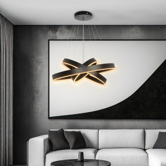 kelvo® VENOM 61188-DECO Μοντέρνο Κρεμαστό Φωτιστικό Οροφής LED 120W 14158lm 120° AC 220-240V IP20 Ρυθμιζόμενο Λευκό CCT με Χειριστήριο από 2700K έως 6000K Dimmable - Lumileds SMD Chip - Μαύρο Ματ - Μ80 x Π80 x Υ60cm - 3 Χρόνια Εγγύηση kelvo® VENOM 61188-DECO Μοντέρνο Κρεμαστό Φωτιστικό Οροφής LED 120W 14158lm 120° AC 220-240V IP20 Ρυθμιζόμενο Λευκό CCT με Χειριστήριο από 2700K έως 6000K Dimmable - Lumileds SMD Chip - Μαύρο Ματ - Μ80 x Π80 x Υ60cm - 3 Χρόνια Εγγύηση