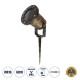 GloboStar® GARDELINI 61485 Καρφωτό Κινούμενο Φωτιστικό Σποτ Κήπου με Ντουί 1 x GU10 VDE Certified AC 220-240V Αδιάβροχο IP65 - Σώμα Αλουμινίου & Υψηλής Αντοχής Tempered Glass & Μ40cm VDE Καλώδιο Σύνδεσης - Φ10 x Υ30cm - Χρυσό Εφέ Σκουριάς - 5 Χρόν