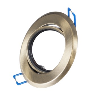 GLOBOSTAR® ORO 77820 Χωνευτή Κινούμενη Βάση για Σποτ MR16 με Ντουί GU10/GU5.3 IP20 - Μπρούτζινο - Μ9.2 x Π9.2 x Υ2.8cm / Q7.6cm