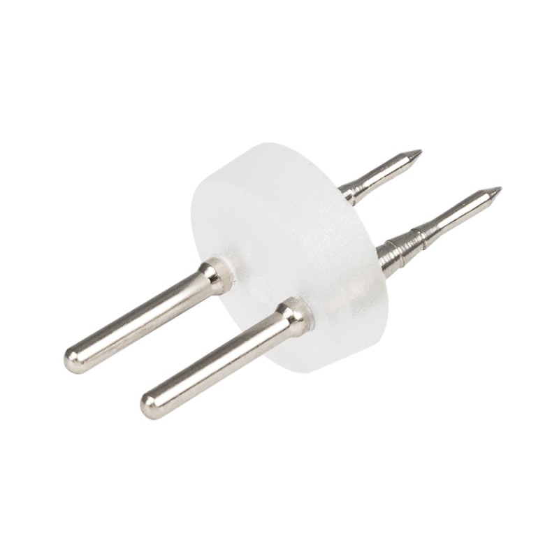 GloboStar® 70650 Σύνδεσμος Καρφάκι για Μονόχρωμο & RGB Φωτοσωλήνα LED 360° Degree 2 Pin