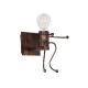 GloboStar® LITTLE MAN 01592 Μοντέρνο Επιτοίχιο Φωτιστικό Απλίκα Μονόφωτο 1 x E27 IP20 Χάλκινο Μέταλλο - Μ12 x Π19 x Υ17cm GloboStar® LITTLE MAN 01592 Μοντέρνο Επιτοίχιο Φωτιστικό Απλίκα Μονόφωτο 1 x E27 IP20 Χάλκινο Μέταλλο - Μ12 x Π19 x Υ17cm