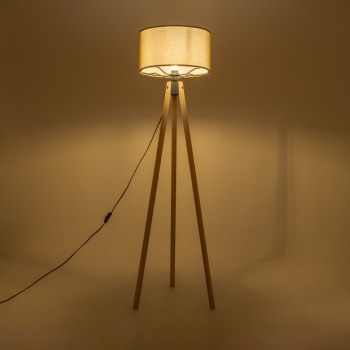 GLOBOSTAR® SAGA 204-0047 Μοντέρνο Επιδαπέδιο Φωτιστικό με Ντουί 1 x E27 AC 220-240V IP20 - Μπεζ & Πράσινο - Μ38 x Π38 x Υ140cm