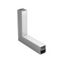 GLOBOSTAR® ALP-CORNER-IN90 BRIGHTRAIL 61782 Επιφανειακό / Κρεμαστό Προφίλ Αλουμινίου Γωνία με Λευκό Γαλακτερό Πατητό Κάλυμμα για Ταινίες LED IP20 - Γκρι Ανθρακί Ματ - Μ30 x Π5 x Υ7.5cm