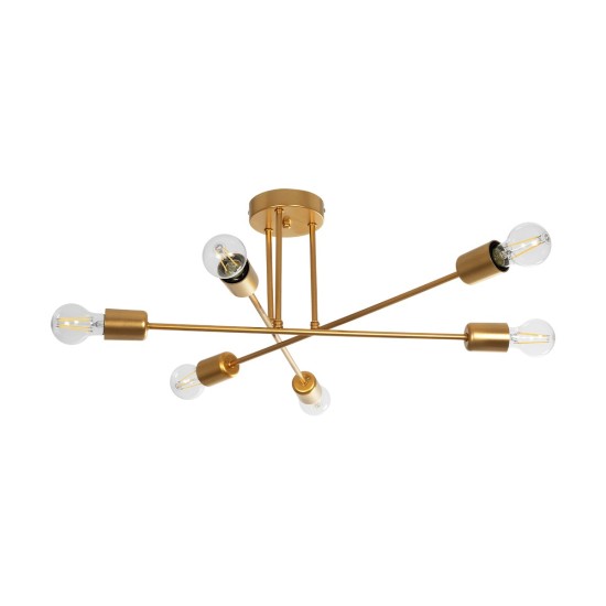 GloboStar® SPIDI 203-0114 Μοντέρνο Φωτιστικό Οροφής Πλέγμα Πολύφωτο 6 x E27 IP20 Ροζ Χρυσό Μέταλλο - Μ61 x Π61 x Υ37cm GloboStar® SPIDI 203-0114 Μοντέρνο Φωτιστικό Οροφής Πλέγμα Πολύφωτο 6 x E27 IP20 Ροζ Χρυσό Μέταλλο - Μ61 x Π61 x Υ37cm