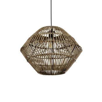 GLOBOSTAR® KEGEL 205-0048 Boho Κρεμαστό Φωτιστικό Οροφής με Ντουί 1 x E27 AC 220-240V IP20 - Μπεζ - M46 x Π46 x Υ35cm