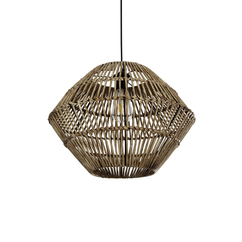 GLOBOSTAR® KEGEL 205-0048 Boho Κρεμαστό Φωτιστικό Οροφής με Ντουί 1 x E27 AC 220-240V IP20 - Μπεζ - M46 x Π46 x Υ35cm