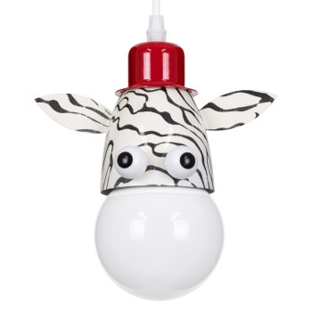 GLOBOSTAR® ZEBRA 00639 Παιδικό Κρεμαστό Φωτιστικό Οροφής με Ντουί 1 x E27 AC 220-240V IP20 - Πολύχρωμο - Μ19 x Π10.5 x Υ13.5cm