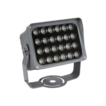 GLOBOSTAR® FLOODXENA 90130 Προβολέας Σποτ Wall Washer LED 24W 2880lm 10° AC 220-240V Αδιάβροχο IP65 Ψυχρό Λευκό 6000K - Bridgelux SMD Chip - Γκρι Ανθρακί - Μ18 x Π12 x Υ18cm - 3 Χρόνια Εγγύηση