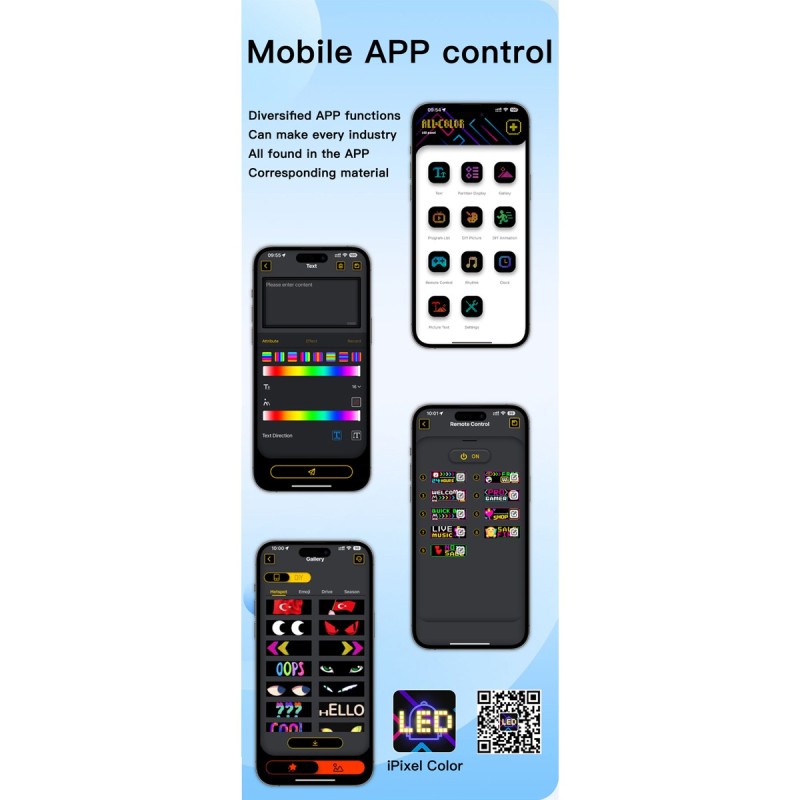 GLOBOSTAR® MATRIX GLB-106-0006 Κυλιόμενη Ψηφιακή Επιγραφή / Κορνίζα 27x12cm P4 48x24 Pixel LED 10W AC 220-240V Αδιάβροχο IP65 Πολύχρωμο RGB - Bluetooth Control μέσω iPIXEL APP - Μ28 x Π0.4 x Υ12cm - 2 Χρόνια Εγγύηση