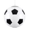 GLOBOSTAR® FOOTBALL 00647 Παιδικό Κρεμαστό Φωτιστικό Οροφής με Ντουί 1 x E27 AC 220-240V IP20 - Λευκό & Μαύρο - Μ25 x Π25 x Υ25cm