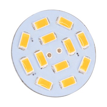 GLOBOSTAR® G4BACK 76103 Λάμπα G4 LED 4.5W 410lm 120° DC 12-24V IP20 Θερμό Λευκό 2700K Dimmable - Sanan SMD Chip - Back Pin - Μ3 x Π3 x Υ0.8cm - 2 Χρόνια Εγγύηση