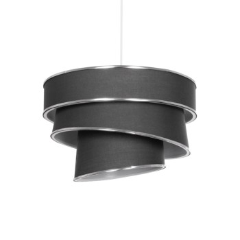 GLOBOSTAR® SIERA 203-0167 Μοντέρνο Κρεμαστό Φωτιστικό Οροφής με Ντουί 1 x E27 AC 220-240V IP20 - Γκρι & Ασημί - Μ38 x Π38 x Υ26cm