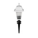 GloboStar® SOLME 203-0223 Vintage Καρφωτό Φωτιστικό Φαναράκι Μονόφωτο 1 x E27 IP44 Λευκό & Διάφανο Πλαστικό - Μ15 x Π15 x Υ45cm