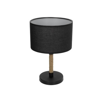 GLOBOSTAR® STRING 204-0072 Μοντέρνο Επιτραπέζιο Φωτιστικό Πορτατίφ με Ντουί 1 x E27 AC 220-240V IP20 - Μαύρο & Μπεζ - Μ24 x Π24 x Υ37cm