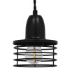 GloboStar® MANHATTAN 01456 Μοντέρνο Κρεμαστό Φωτιστικό Καμπάνα Μονόφωτο 1 x E27 IP20 Μαύρο Μέταλλο - Μ11 x Π11 x Υ14cm