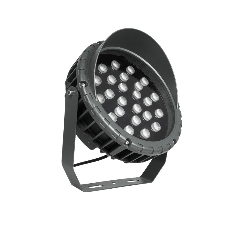 GloboStar® TREELIGHT-VINA 90359 Σποτ Φωτισμού με Αντιθαμβωτική Γρίλια Ειδικό για Φυτά - Δέντρα με Βάση Κήπου / Καρφωτό LED 24W 2040lm 10° DC 24V Αδιάβροχο IP65 L21.5 x W18.3 x H14cm Αρχιτεκτονικό Πορτοκαλί 2200K - Γκρι Ανθρακί - 3 Years Warranty