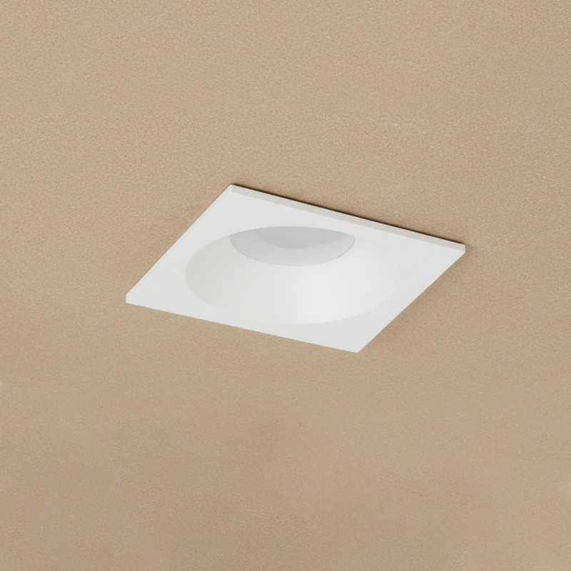kelvo® EPSILON KLV-101-0048 Χωνευτό Φωτιστικό Downlight Σποτ Μπάνιου για Λάμπα MR16 με Ντουί GU10 AC 220-240V Αδιάβροχο IP65 - Λευκό Ματ - Μ8.5 x Π8.5 x Υ4.4cm / Q7.5cm x 7.5cm
