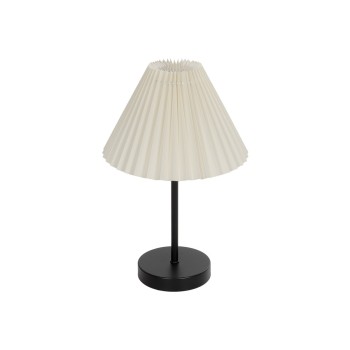 GLOBOSTAR® ORACLE 204-0156 Μοντέρνο Επιτραπέζιο Φωτιστικό Πορτατίφ με Ντουί 1 x E27 AC 220-240V IP20 - Μαύρο & Μπεζ - Μ24 x Π24 x Υ35cm