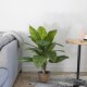 GloboStar® Artificial Garden ANTIPAROS 20289 Διακοσμητικό Πλεκτό Καλάθι - Κασπώ Γλάστρα - Flower Pot Μπεζ με Γκρι Φ22cm x Υ15cm