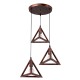 GloboStar® TRIANGLE 00618 Μοντέρνο Κρεμαστό Φωτιστικό Πλέγμα Τρίφωτο 3 x E27 IP20 Χάλκινο Μέταλλο - Μ49 x Π49 x Y130cm GloboStar® TRIANGLE 00618 Μοντέρνο Κρεμαστό Φωτιστικό Πλέγμα Τρίφωτο 3 x E27 IP20 Χάλκινο Μέταλλο - Μ49 x Π49 x Y130cm