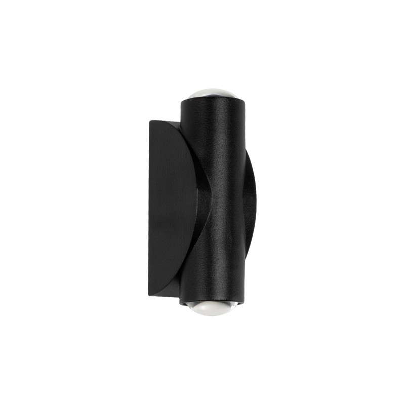 GLOBOSTAR® ARC 60679 Μοντέρνο Φωτιστικό Τοίχου - Απλίκα LED 4W 500lm 30° AC 220-240V Αδιάβροχο IP65 Θερμό Λευκό 2700K - CREE XPE Chip & TÜV SÜD Driver - Μαύρο Ματ - Μ3.5 x Π4.8 x Υ11.5cm - 5 Χρόνια Εγγύηση