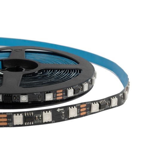 GLOBOSTAR® DIGIPRO 90589 Ψηφιακή Pixel Addressable Ταινία LED 14.4W/m 1152lm/m 120° DC 12V IP20 60 x SMD5050 Chip/m 20 x Pixel/m Πολύχρωμο RGB Dimmable SPI/TTL Protocol IC WS2811/UCS16703 - Μ500 x Π1 x Υ0.2cm - Ρολό 5 Μέτρων - 5 Χρόνια Εγγύηση