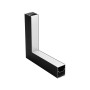 GLOBOSTAR® ALP-CORNER-IN90 BRIGHTRAIL 61781 Επιφανειακό / Κρεμαστό Προφίλ Αλουμινίου Γωνία με Λευκό Γαλακτερό Πατητό Κάλυμμα για Ταινίες LED IP20 - Μαύρο Ματ - Μ30 x Π5 x Υ7.5cm
