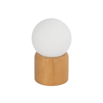 GLOBOSTAR® BOARD 204-0144 Μοντέρνο Επιτραπέζιο Φωτιστικό Πορτατίφ με Ντουί 1 x E14 AC 220-240V IP20 - Μπεζ & Λευκό - Μ15 x Π15 x Υ24cm