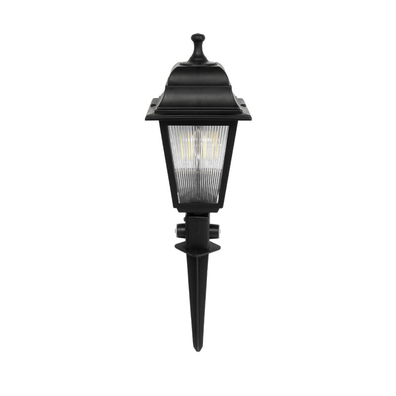 GloboStar® SOLME 203-0213 Vintage Καρφωτό Φωτιστικό Φαναράκι Μονόφωτο 1 x E27 IP44 Μαύρο Πλαστικό Σώμα - Μ15 x Π15 x Υ50cm