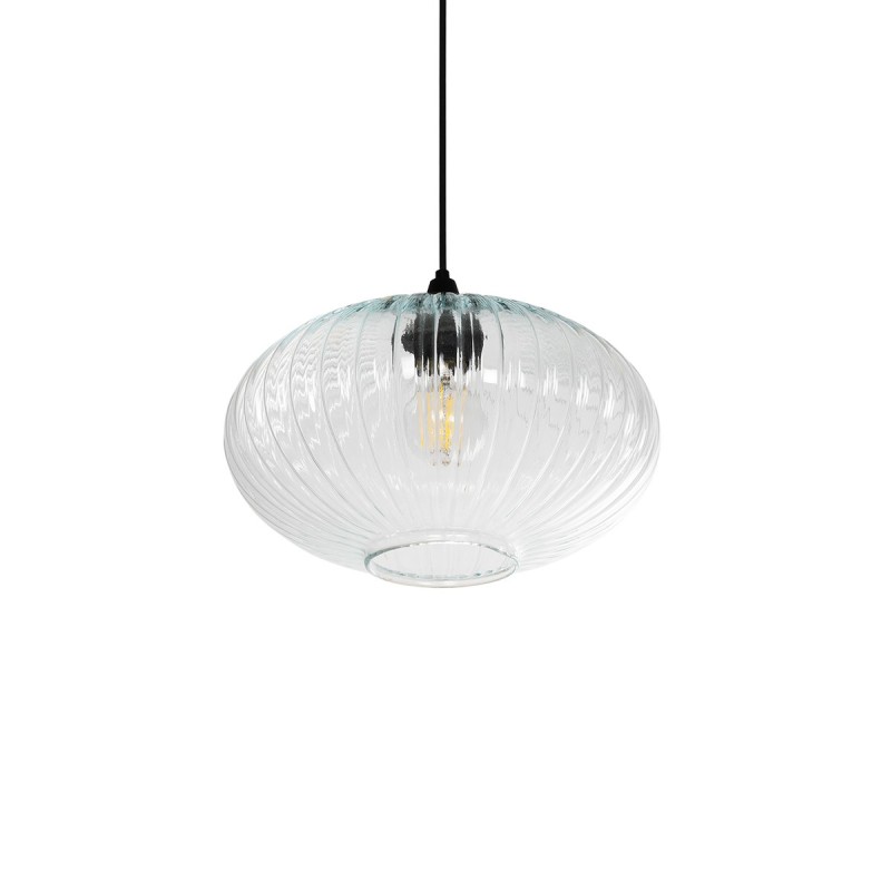 GLOBOSTAR® PERA 206-0009 Μοντέρνο Κρεμαστό Φωτιστικό Οροφής με Ντουί 1 x E27 AC 220-240V IP20 - Διάφανο - Μ30 x Π30 x Υ22cm