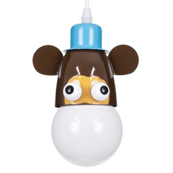 GLOBOSTAR® MONKEY 00640 Παιδικό Κρεμαστό Φωτιστικό Οροφής με Ντουί 1 x E27 AC 220-240V IP20 - Πολύχρωμο - Μ14.5 x Π10.5 x Υ13.5cm