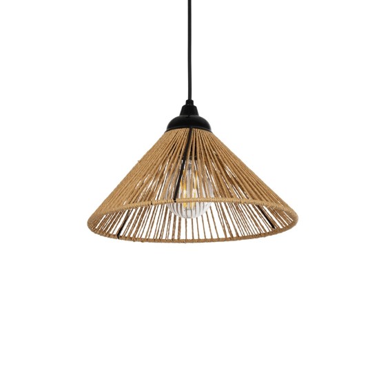 GLOBOSTAR® FUNIS 205-0084 Boho Κρεμαστό Φωτιστικό Οροφής με Ντουί 1 x E27 AC 220-240V IP20 - Μπεζ - M25 x Π25 x Υ16cm GLOBOSTAR® FUNIS 205-0084 Boho Κρεμαστό Φωτιστικό Οροφής με Ντουί 1 x E27 AC 220-240V IP20 - Μπεζ - M25 x Π25 x Υ16cm