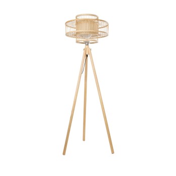 GLOBOSTAR® POPPY 01989 Boho Επιδαπέδιο Φωτιστικό με Ντουί 1 x E27 AC 220-240V IP20 - Μπεζ - Μ58 x Π58 x Υ149cm