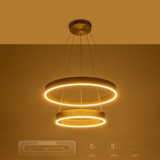 kelvo® VENOM 61187-DECO Μοντέρνο Κρεμαστό Φωτιστικό Οροφής LED 75W 8818lm 120° AC 220-240V IP20 Ρυθμιζόμενο Λευκό CCT με Χειριστήριο από 2700K έως 6000K Dimmable - Lumileds SMD Chip - Χρυσό Βούρτσας - Μ60 x Π60 x Υ40cm - 3 Χρόνια Εγγύηση kelvo® VENOM 61187-DECO Μοντέρνο Κρεμαστό Φωτιστικό Οροφής LED 75W 8818lm 120° AC 220-240V IP20 Ρυθμιζόμενο Λευκό CCT με Χειριστήριο από 2700K έως 6000K Dimmable - Lumileds SMD Chip - Χρυσό Βούρτσας - Μ60 x Π60 x Υ40cm - 3 Χρόνια Εγγύηση