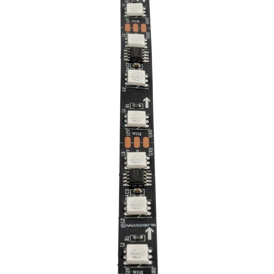 GLOBOSTAR® DIGIPRO 90589 Ψηφιακή Pixel Addressable Ταινία LED 14.4W/m 1152lm/m 120° DC 12V IP20 60 x SMD5050 Chip/m 20 x Pixel/m Πολύχρωμο RGB Dimmable SPI/TTL Protocol IC WS2811/UCS16703 - Μ500 x Π1 x Υ0.2cm - Ρολό 5 Μέτρων - 5 Χρόνια Εγγύηση