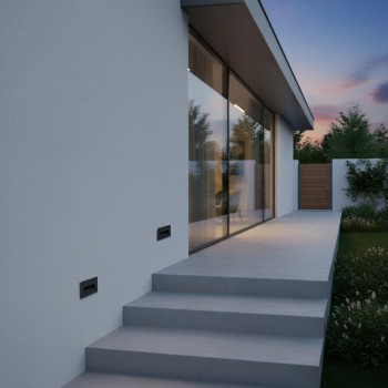 kelvo® STEPART KLV-101-0080 Χωνευτό Φωτιστικό Σκαλοπατιού / Διαδρόμου LED 3W 375lm 45° AC 220-240V Αδιάβροχο IP65 Θερμό Λευκό 2700K - Lumileds SMD Chip & TÜV SÜD Driver - Μαύρο Ματ - Μ10.5 x Π4.5 x Υ6cm / Q9.1 x 4.5cm - 5 Χρόνια Εγγύηση