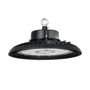 GLOBOSTAR® INDUSTRY 61502 Βιομηχανικό Φωτιστικό Καμπάνα High Bay UFO LED 200W 30000lm SDCM<5 90° AC 85-265V Αδιάβροχο IP65 IK08 Φυσικό Λευκό 5000K - 338 x Sanan Opto SMD Chip & TÜV SÜD Driver - Μαύρο Χυτό Αλουμίνιο - Μ30 x Π30 x Υ16cm - 5 Χρόνια Εγ