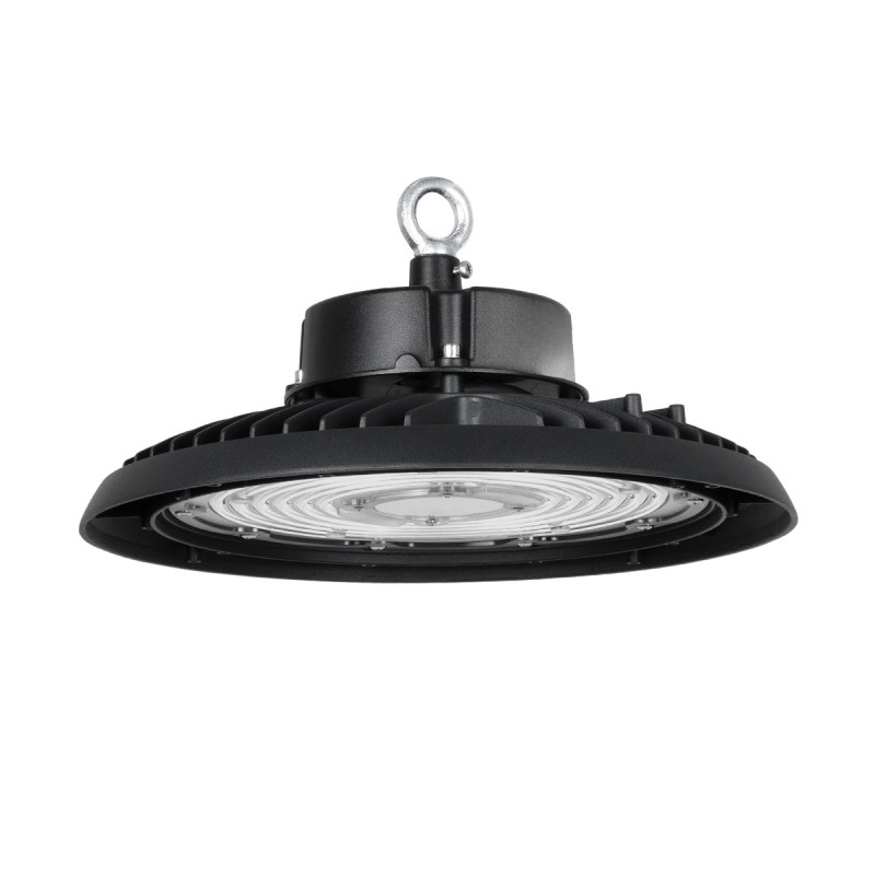 GLOBOSTAR® INDUSTRY 61502 Βιομηχανικό Φωτιστικό Καμπάνα High Bay UFO LED 200W 30000lm SDCM<5 90° AC 85-265V Αδιάβροχο IP65 IK08 Μαύρο Χυτό Αλουμίνιο - Φυσικό Λευκό 5000K - 338 x Sanan Opto SMD Chip & TÜV SÜD Driver - Μ30 x Π30 x Υ16cm - 5 Χρόνια Εγ