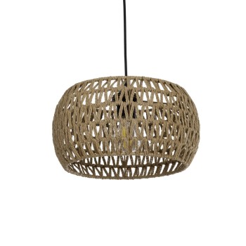 GLOBOSTAR® DARIO 204-0168 Boho Κρεμαστό Φωτιστικό Οροφής με Ντουί 1 x E27 AC 220-240V IP20 - Καφέ - Μ31 x Π31 x Υ18,5cm