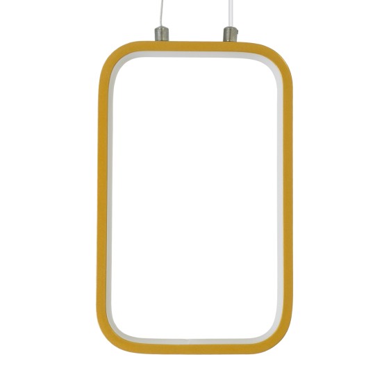 GloboStar® NEROBA 61301 Κρεμαστό Φωτιστικό Οροφής Linear Design LED CCT 12W 1320lm 360° AC 220-240V - Εναλλαγή Φωτισμού μέσω Διακόπτη On/Off All In One Ψυχρό 6000k+Φυσικό 4500k+Θερμό 2700k Μ16 x Π1.6 x Υ25.5cm - Χρυσό Βούρτσας - 3 Years Warranty