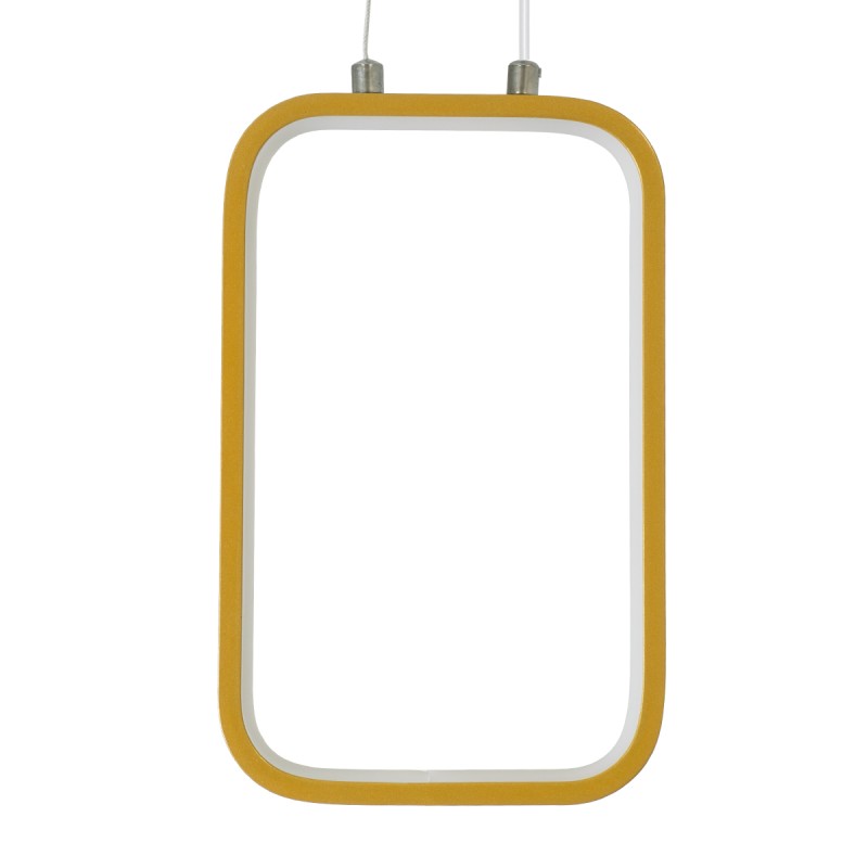 GloboStar® NEROBA 61301 Κρεμαστό Φωτιστικό Οροφής Linear Design LED CCT 12W 1320lm 360° AC 220-240V - Εναλλαγή Φωτισμού μέσω Διακόπτη On/Off All In One Ψυχρό 6000k+Φυσικό 4500k+Θερμό 2700k Μ16 x Π1.6 x Υ25.5cm - Χρυσό Βούρτσας - 3 Years Warranty