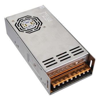 GLOBOSTAR® LUMIVOLT 73046 Τροφοδοτικό/Μετασχηματιστής PELV 400W 16.6A DC 24V IP20 - AC 220-240V σε DC 24V / Ρυθμιζόμενo από DC 22.5V έως DC 25.5V - Μ20 x Π10 x Υ5cm - 3 Χρόνια Εγγύηση