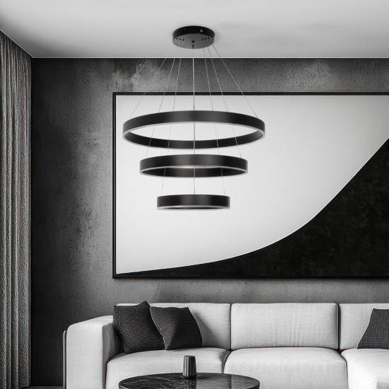 kelvo® VENOM 61188 Μοντέρνο Κρεμαστό Φωτιστικό Οροφής LED 120W 14158lm 120° AC 220-240V IP20 Ρυθμιζόμενο Λευκό CCT με Χειριστήριο από 2700K έως 6000K Dimmable - Lumileds SMD Chip - Μαύρο Ματ - Μ80 x Π80 x Υ60cm - 3 Χρόνια Εγγύηση kelvo® VENOM 61188 Μοντέρνο Κρεμαστό Φωτιστικό Οροφής LED 120W 14158lm 120° AC 220-240V IP20 Ρυθμιζόμενο Λευκό CCT με Χειριστήριο από 2700K έως 6000K Dimmable - Lumileds SMD Chip - Μαύρο Ματ - Μ80 x Π80 x Υ60cm - 3 Χρόνια Εγγύηση