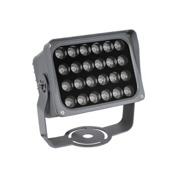 GLOBOSTAR® FLOODXENA 90132 Προβολέας Σποτ Wall Washer LED 24W 2040lm 10° AC 220-240V Αδιάβροχο IP65 Φούξια - Bridgelux SMD Chip - Γκρι Ανθρακί - Μ18 x Π13.5 x Υ18cm - 3 Χρόνια Εγγύηση